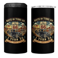 Route Highway 66 Turns 100 I Turn 55 4 in 1 Can Cooler Tumbler Vintage 1971 Road Sign Antique Car Lover 55th Birthday Gift