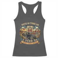 Route Highway 66 Turns 100 I Turn 55 Racerback Tank Top Vintage 1971 Road Sign Antique Car Lover 55th Birthday Gift