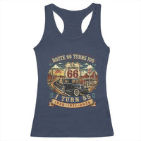 Route Highway 66 Turns 100 I Turn 55 Racerback Tank Top Vintage 1971 Road Sign Antique Car Lover 55th Birthday Gift