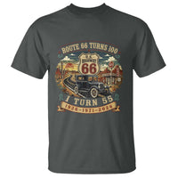 Route Highway 66 Turns 100 I Turn 55 T Shirt Vintage 1971 Road Sign Antique Car Lover 55th Birthday Gift