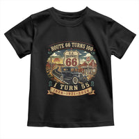 Route Highway 66 Turns 100 I Turn 55 Toddler T Shirt Vintage 1971 Road Sign Antique Car Lover 55th Birthday Gift