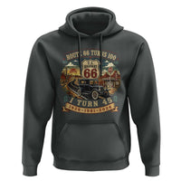 Route Highway 66 Turns 100 I Turn 45 Hoodie Vintage 1981 Road Sign Antique Car Lover 45th Birthday Gift