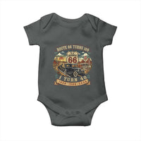Route Highway 66 Turns 100 I Turn 40 Baby Onesie Vintage 1986 Road Sign Antique Car Lover 40th Birthday Gift