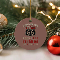 Route Highway 66 Turns 100 I Turn 80 Ceramic Ornament Vintage 1946 Road Sign 80th Birthday Gift