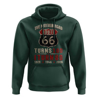 Route Highway 66 Turns 100 I Turn 80 Hoodie Vintage 1946 Road Sign 80th Birthday Gift