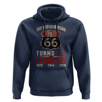 Route Highway 66 Turns 100 I Turn 80 Hoodie Vintage 1946 Road Sign 80th Birthday Gift
