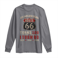 Route Highway 66 Turns 100 I Turn 80 Long Sleeve Shirt Vintage 1946 Road Sign 80th Birthday Gift