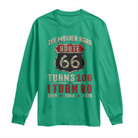 Route Highway 66 Turns 100 I Turn 80 Long Sleeve Shirt Vintage 1946 Road Sign 80th Birthday Gift