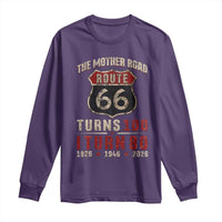 Route Highway 66 Turns 100 I Turn 80 Long Sleeve Shirt Vintage 1946 Road Sign 80th Birthday Gift