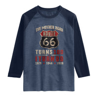 Route Highway 66 Turns 100 I Turn 80 Raglan Shirt Vintage 1946 Road Sign 80th Birthday Gift