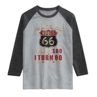 Route Highway 66 Turns 100 I Turn 80 Raglan Shirt Vintage 1946 Road Sign 80th Birthday Gift