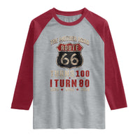 Route Highway 66 Turns 100 I Turn 80 Raglan Shirt Vintage 1946 Road Sign 80th Birthday Gift