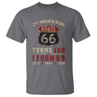 Route Highway 66 Turns 100 I Turn 80 T Shirt Vintage 1946 Road Sign 80th Birthday Gift