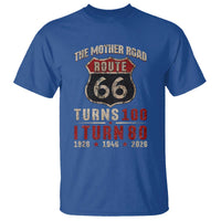 Route Highway 66 Turns 100 I Turn 80 T Shirt Vintage 1946 Road Sign 80th Birthday Gift