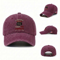 Route Highway 66 Turns 100 I Turn 80 Washed Cotton Baseball Cap Vintage 1946 Road Sign 80th Birthday Gift