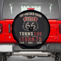 Route Highway 66 Turns 100 I Turn 75 Spare Tire Cover Vintage 1951 Road Sign 75th Birthday Gift