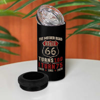 Route Highway 66 Turns 100 I Turn 75 4 in 1 Can Cooler Tumbler Vintage 1951 Road Sign 75th Birthday Gift