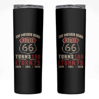 Route Highway 66 Turns 100 I Turn 75 Skinny Tumbler Vintage 1951 Road Sign 75th Birthday Gift