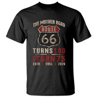 Route Highway 66 Turns 100 I Turn 75 T Shirt Vintage 1951 Road Sign 75th Birthday Gift