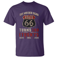 Route Highway 66 Turns 100 I Turn 75 T Shirt Vintage 1951 Road Sign 75th Birthday Gift