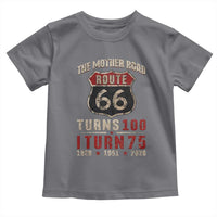 Route Highway 66 Turns 100 I Turn 75 Toddler T Shirt Vintage 1951 Road Sign 75th Birthday Gift