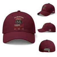 Route Highway 66 Turns 100 I Turn 70 Baseball Cap Vintage 1956 Road Sign 70th Birthday Gift