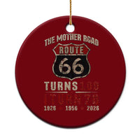 Route Highway 66 Turns 100 I Turn 70 Ceramic Ornament Vintage 1956 Road Sign 70th Birthday Gift