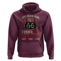Route Highway 66 Turns 100 I Turn 70 Hoodie Vintage 1956 Road Sign 70th Birthday Gift