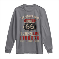 Route Highway 66 Turns 100 I Turn 70 Long Sleeve Shirt Vintage 1956 Road Sign 70th Birthday Gift