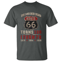 Route Highway 66 Turns 100 I Turn 70 T Shirt Vintage 1956 Road Sign 70th Birthday Gift