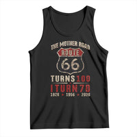 Route Highway 66 Turns 100 I Turn 70 Tank Top Vintage 1956 Road Sign 70th Birthday Gift