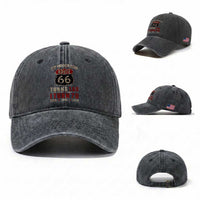 Route Highway 66 Turns 100 I Turn 70 Washed Cotton Baseball Cap Vintage 1956 Road Sign 70th Birthday Gift