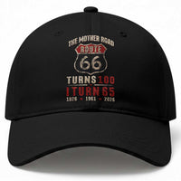 Route Highway 66 Turns 100 I Turn 65 Baseball Cap Vintage 1961 Road Sign 65th Birthday Gift