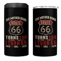 Route Highway 66 Turns 100 I Turn 65 4 in 1 Can Cooler Tumbler Vintage 1961 Road Sign 65th Birthday Gift