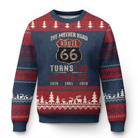 Route Highway 66 Turns 100 I Turn 65 Ugly Christmas Sweater Vintage 1961 Road Sign 65th Birthday Gift