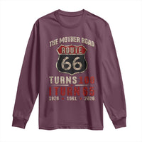 Route Highway 66 Turns 100 I Turn 65 Long Sleeve Shirt Vintage 1961 Road Sign 65th Birthday Gift