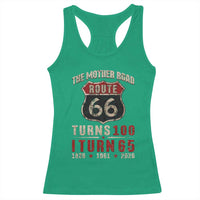 Route Highway 66 Turns 100 I Turn 65 Racerback Tank Top Vintage 1961 Road Sign 65th Birthday Gift