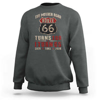Route Highway 66 Turns 100 I Turn 65 Sweatshirt Vintage 1961 Road Sign 65th Birthday Gift