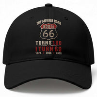 Route Highway 66 Turns 100 I Turn 60 Baseball Cap Vintage 1966 Road Sign 60th Birthday Gift