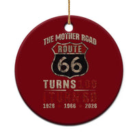 Route Highway 66 Turns 100 I Turn 60 Ceramic Ornament Vintage 1966 Road Sign 60th Birthday Gift