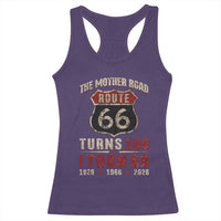 Route Highway 66 Turns 100 I Turn 60 Racerback Tank Top Vintage 1966 Road Sign 60th Birthday Gift