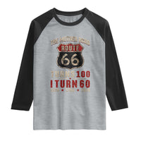 Route Highway 66 Turns 100 I Turn 60 Raglan Shirt Vintage 1966 Road Sign 60th Birthday Gift