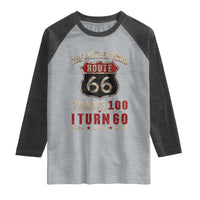 Route Highway 66 Turns 100 I Turn 60 Raglan Shirt Vintage 1966 Road Sign 60th Birthday Gift