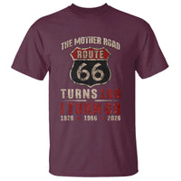 Route Highway 66 Turns 100 I Turn 60 T Shirt Vintage 1966 Road Sign 60th Birthday Gift
