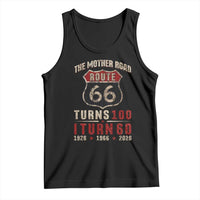 Route Highway 66 Turns 100 I Turn 60 Tank Top Vintage 1966 Road Sign 60th Birthday Gift