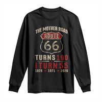 Route Highway 66 Turns 100 I Turn 55 Long Sleeve Shirt Vintage 1971 Road Sign 55th Birthday Gift