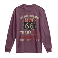 Route Highway 66 Turns 100 I Turn 55 Long Sleeve Shirt Vintage 1971 Road Sign 55th Birthday Gift