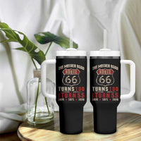 Route Highway 66 Turns 100 I Turn 55 Tumbler With Handle Vintage 1971 Road Sign 55th Birthday Gift