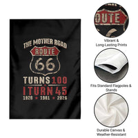 Route Highway 66 Turns 100 I Turn 45 Garden Flag Vintage 1981 Road Sign 45th Birthday Gift