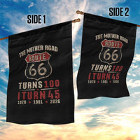 Route Highway 66 Turns 100 I Turn 45 Garden Flag Vintage 1981 Road Sign 45th Birthday Gift